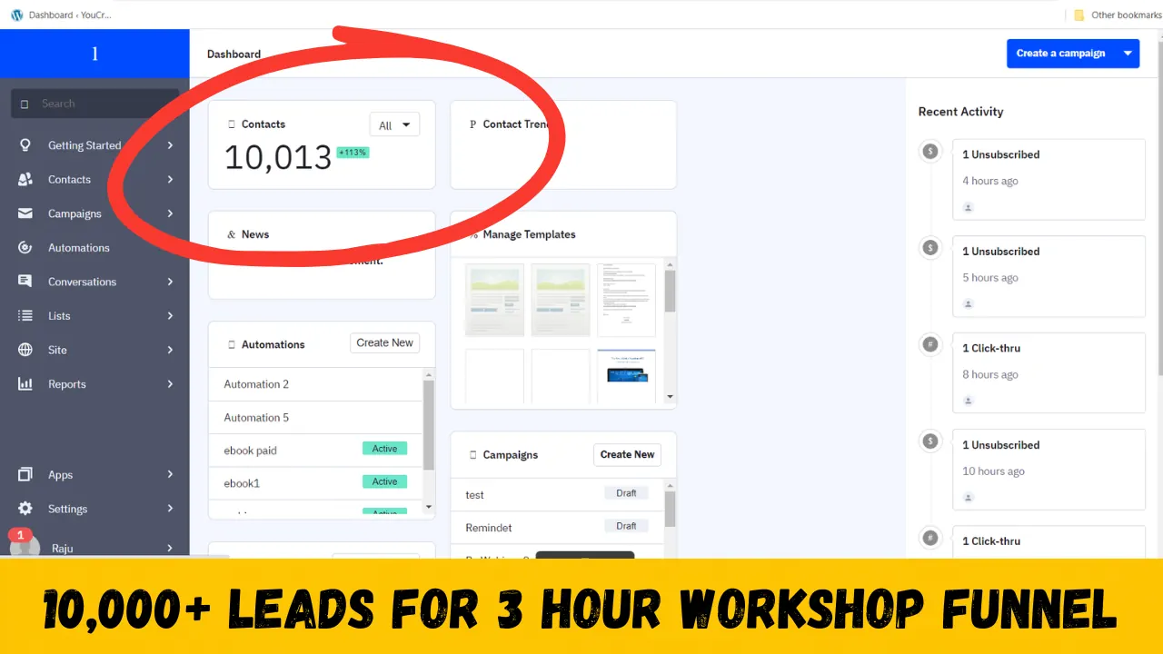 10,000+ Leads for 3-Hour Workshop Funnel